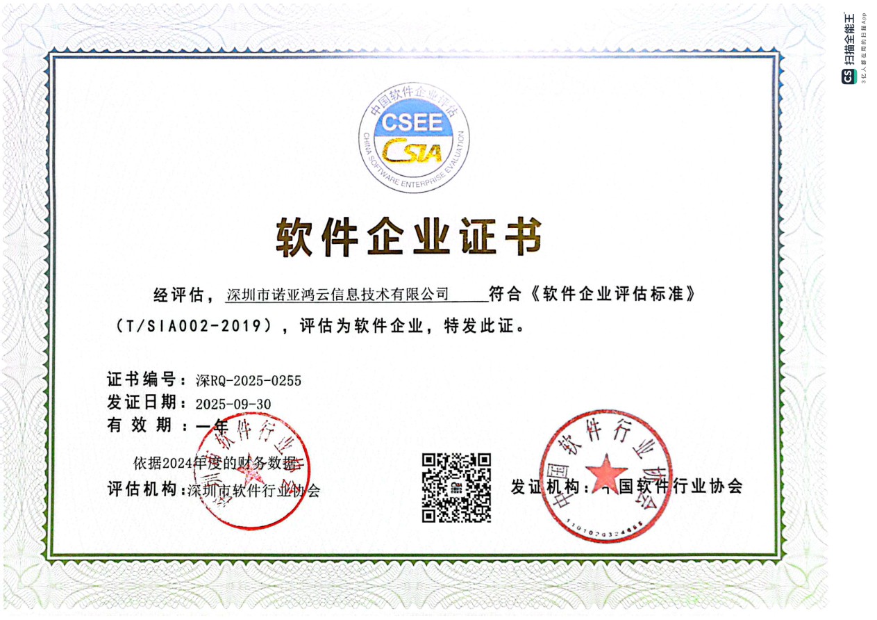 软件企业证书
